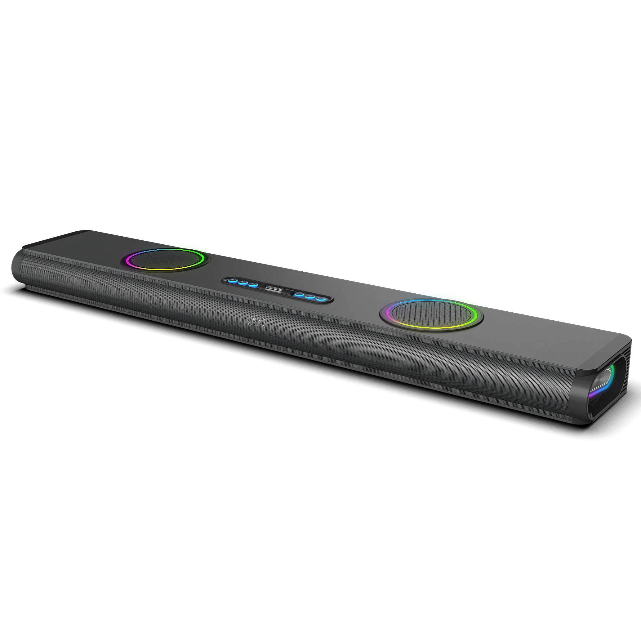 

2.0-канальный Bluetooth-саундбар для домашнего кинотеатра с двумя беспроводными микрофонами, встроенным сабвуфером и пультом дистанционного управления для домашнего кинотеатра