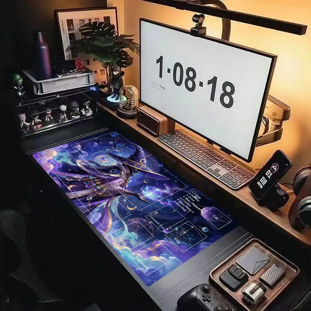 Star magic long gaming pad delicate gilded nebula natural rubber anti-slip dual-use desk  gaming pad