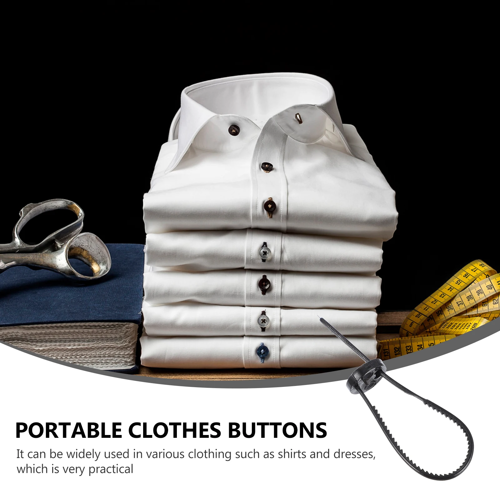 

60Pcs Non Sewing Plastic Buttons Easy Assemble Disassemble Creative Shirt Windbreaker Fixation Stitch-Free Buttons