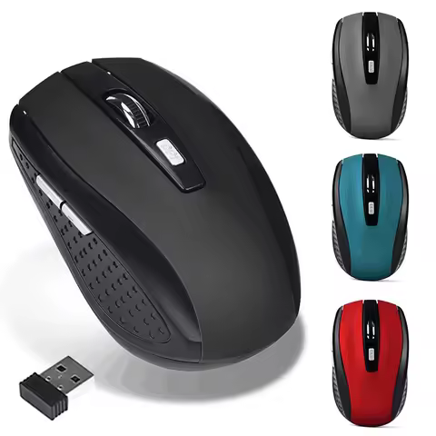 Wireless Mouse Silent Mouse 2.4G Portable Mobile Optical Office Mouse Adjustable DPI Levels For Home Desktop Computer PC Laptops