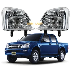 2 PCS (LH AND RH) Front Head Lamp (No Bulb) Light Fits Isuzu D-Max Dmax Spark Cab V-Cross 2003