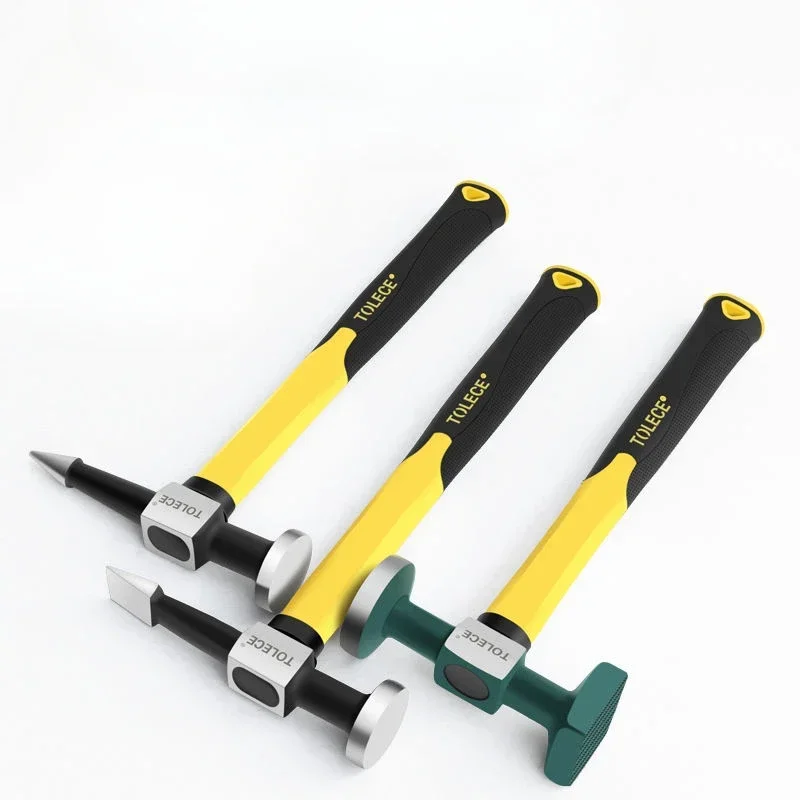 Concave repair and plastic surgery hammer tool for automotive repair, pointed flat head, round head hammer for automobiles