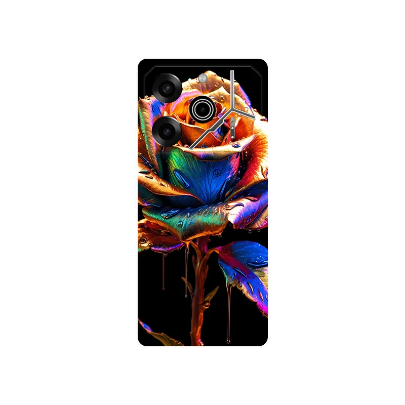 لغطاء Tecno Pova 6 Pro 5G Case 5G  الموضة  فتاة  زهرة  مصد سيليكون ناعم  غطاء خلفي لهاتف Tecno Pova 6 Pova6 Pova6 Neo Pova6Pro  أغطية الهاتف