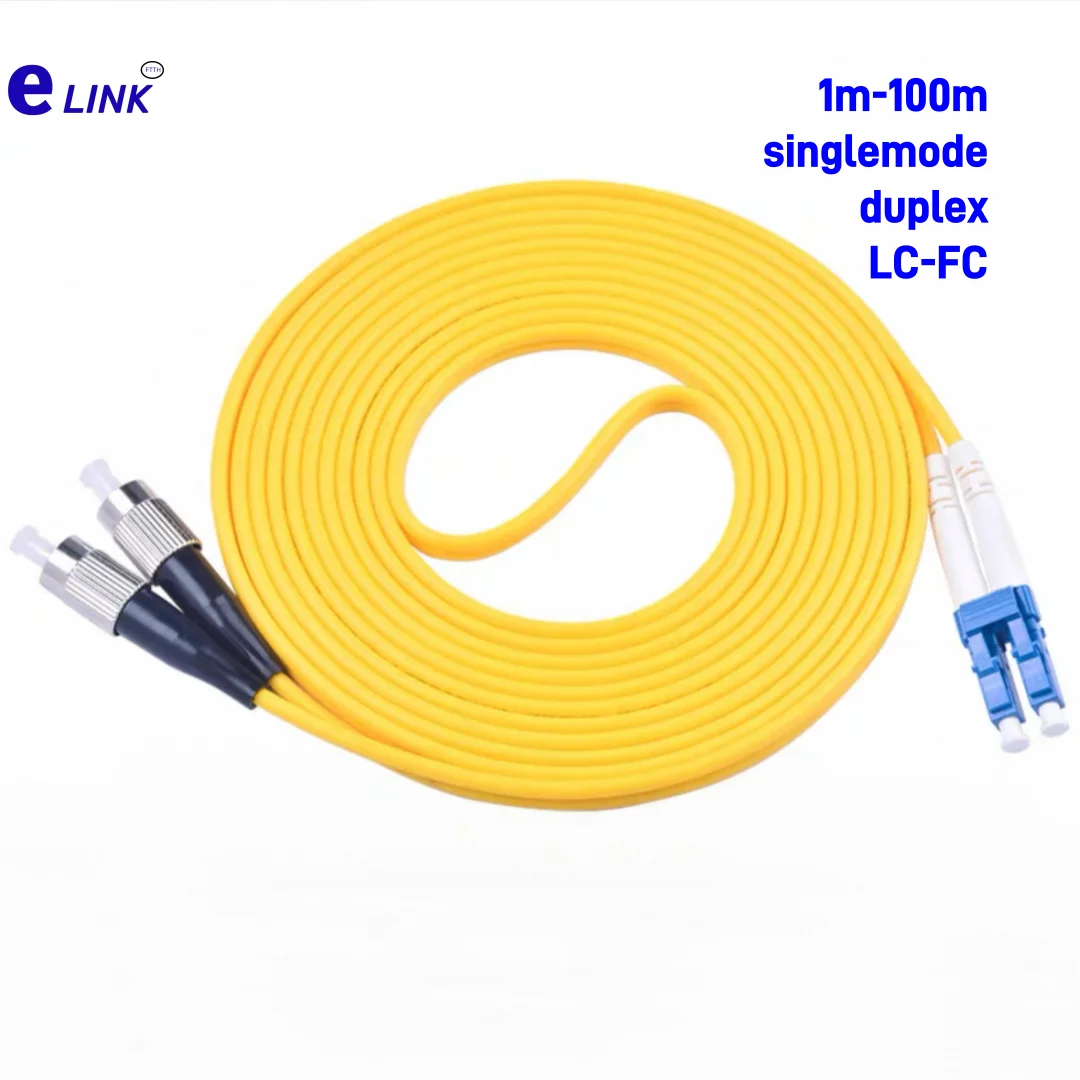 оптоволоконный патчкорд LC-FC SM Дуплексный одномодовый 10 м 20 м 30 м 50 м 100 м FC-LC 3 мм 2 мм кабель оптоволоконная перемычка FTTHELINK