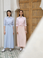 AP SS25 Women Stripe Blouse and Tencel Slip Dress Cotton Blend