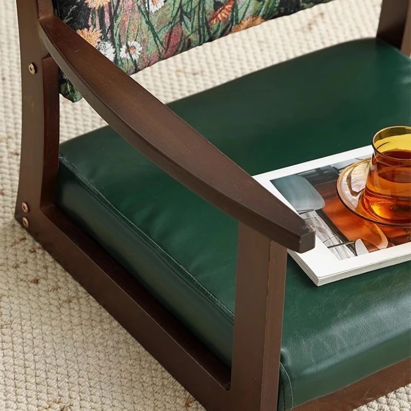 تاتامي مسند الظهر كراسي غرفة المعيشة يجلس الخشب الصلب بلا أرجل الطابق كراسي غرفة المعيشة غرفة نوم خليج نافذة الأثاث سيلا JTL #6