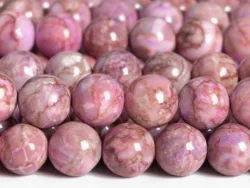 Genuine Natural Pink Purple Magnesite Turquoise Beads Grade AAA Gemstone Round Loose Beads  6/8/10/12mm for Jewelry Making