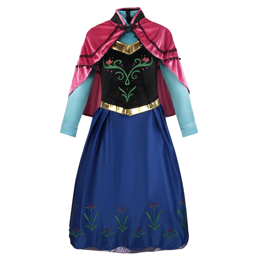 Movie Princess Rapunzel Dress Cosplay Costume Anna Dresses Outfit Suit Halloween Carnival Costume For Adult Women Girls