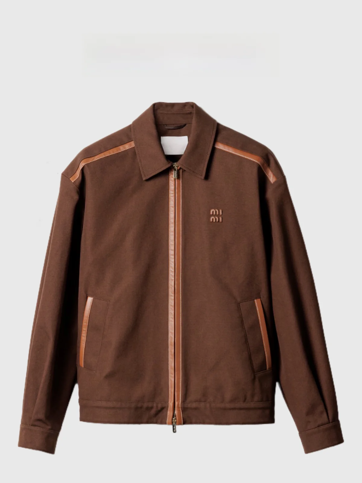 

Lotton High-End Autumn Winter New Letter Embroidery Color Blo Zipper Retro Striped Jaet Women's Loose Fit Cotton Coat