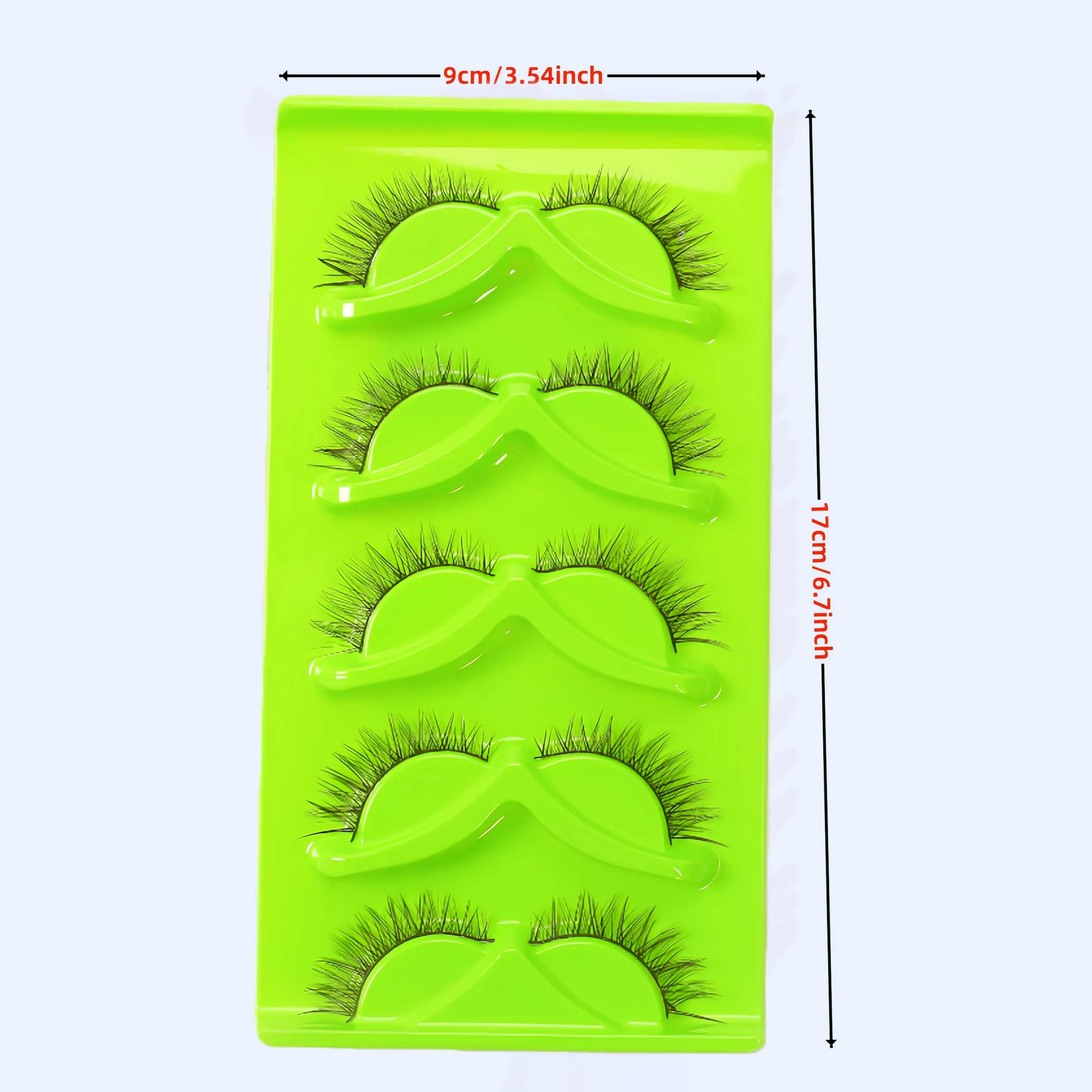 5 paia di ciglia corte stile volpe con code spesse e simulate, ciglia finte naturali quotidiane europee e americane