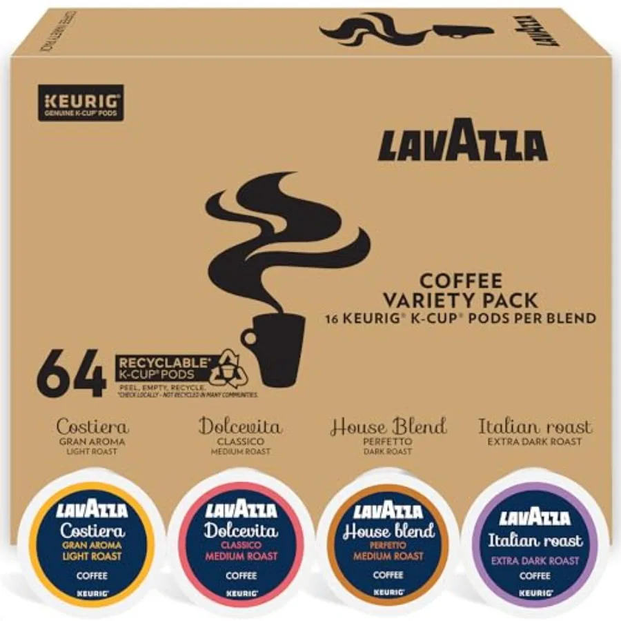 

Набор кофе Lavazza Variety Pack в капсулах K-Cup для кофемашин Keurig, 64 штуки