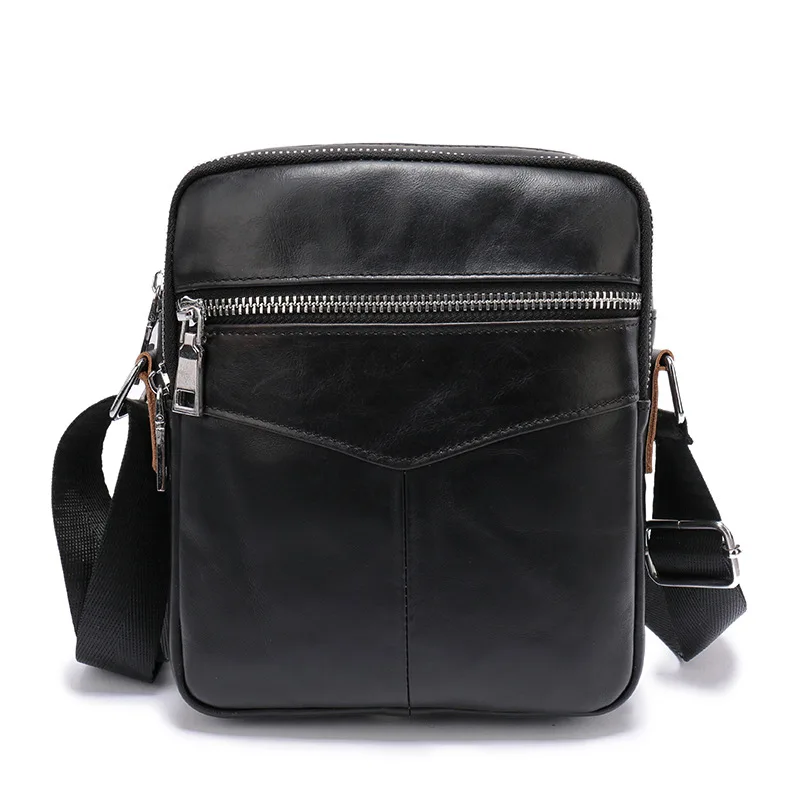 New Business genuine leather men's crossbody bag top layer of cowhide casual men's single shoulder bag casual crossbody bag