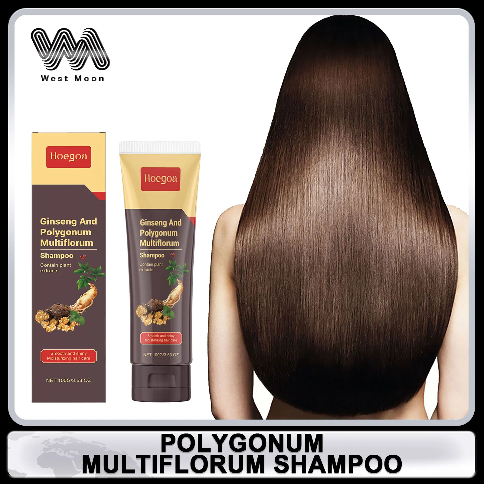 

Polygonum Multiflorum Shampoo Anti Hair Loss Cleansing Scalp Oil Control Dandruff Removal Dirt Strengthen Root Nourish Hair Care