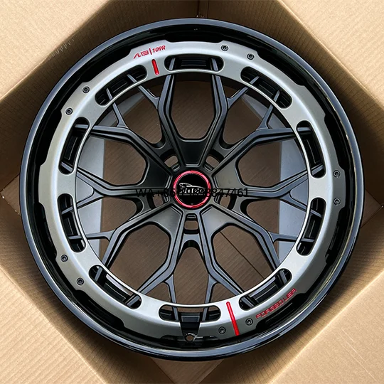 

AL13-1 109R Satin Black+Gray Ring Customizable Forged Wheels Particular Wheels High Quality Rims Fashional Design Low MOQ Alloy