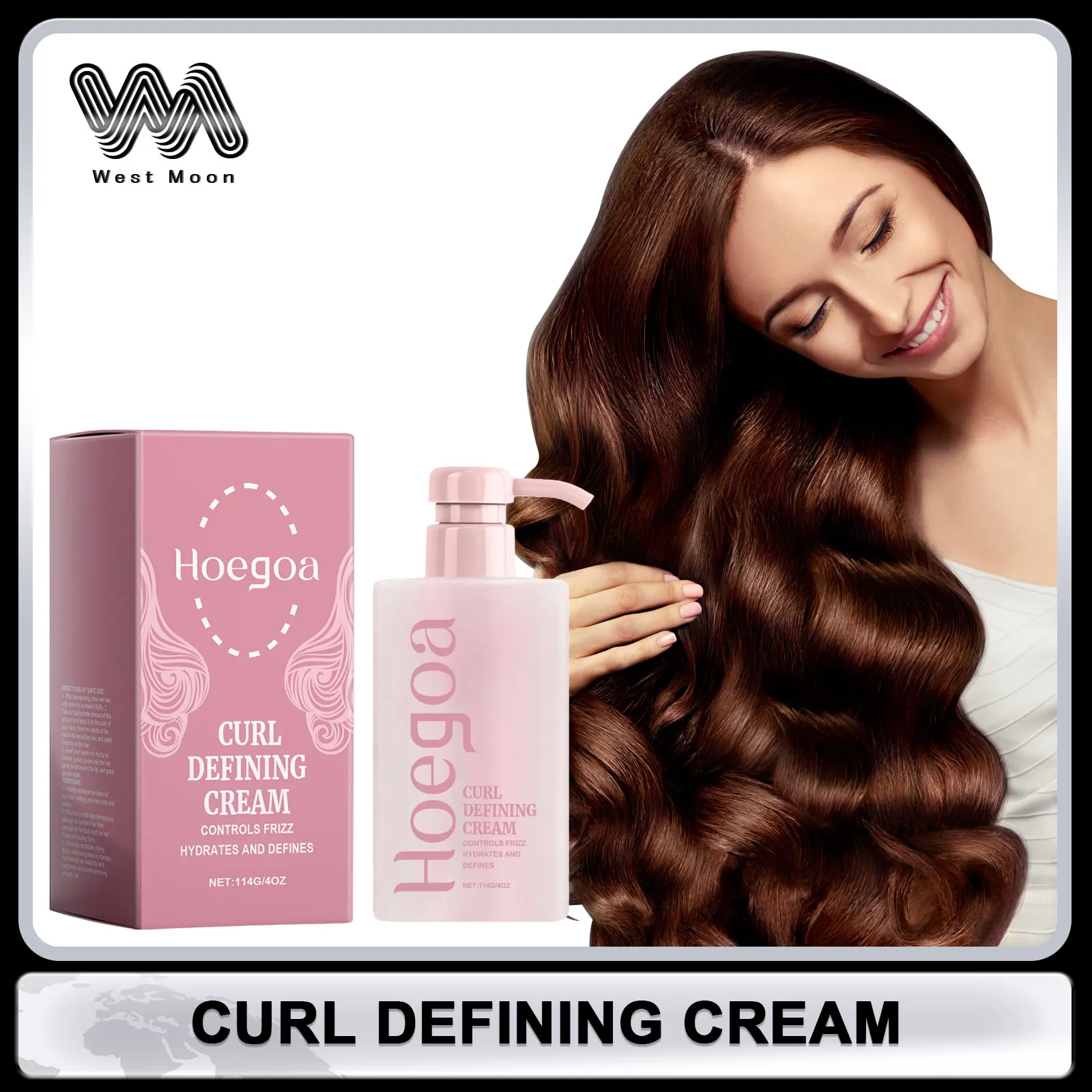 

Curl Defining Cream Anti Frizz Prevent Hair Breakage Smooth Increase Hair Elasticity Fluffy Moisturizing Styling Wavy Hair Care