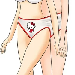 Sanrio Hello Kitty Anime Double Underpant Couples One Piece Sexy Panties Lingerie Interesting Hot Girls Kawaii Birthday Present