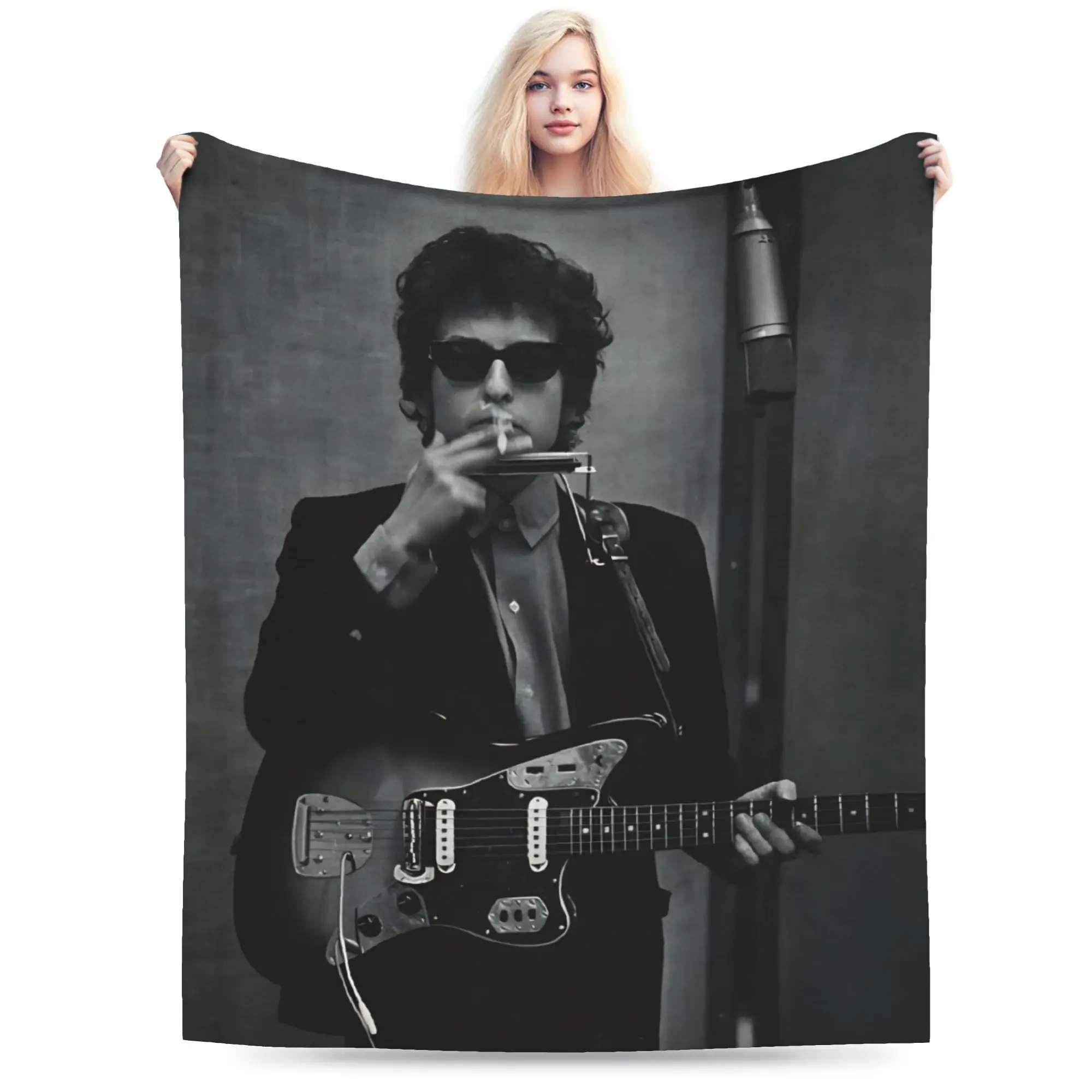 Super Soft Bob Dylan Singer Throw Blanket Premium Fleece Flannel Lightweight  Bed Blanket Super Cozy Blankets All Season Use