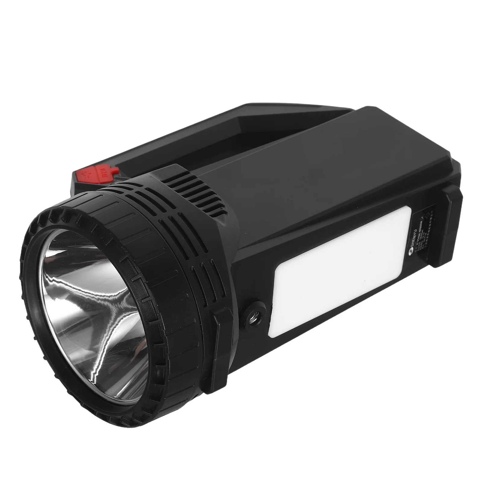 

Solar Powered Rechargeable Flashlight LED Spotlight Waterproof Handheld for Camping Hiking Emergency Use Black 79800n Durable