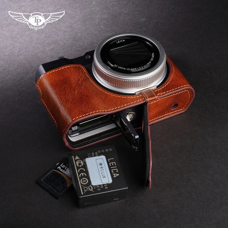 

Handmade Genuine Leather Camera Half Case Cover Camera Bodysuit for Leica C-LUX Only
