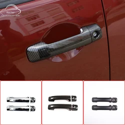 For Toyota FJ Cruiser 2007-2021 ABS Carbon Fiber/Silver/Matt black Car Outer Door Handle Cover Trim Auto Accessories Stickers