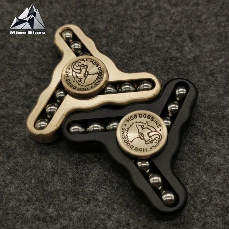 EDC スリーリーフ イノシシ フィジェットトイ 真鍮製ハンドスピナー デスクトップ ストレス解消＆リラックスフィジェットスピナーおもちゃ ADHDツール