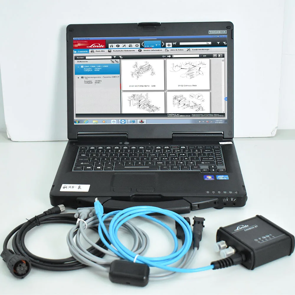 ل Linde Canbox BT باثفندر طبيب شاحنة أدوات تشخيصية Linde BT Canbox USB أداة تشخيص + CF53 كمبيوتر محمول