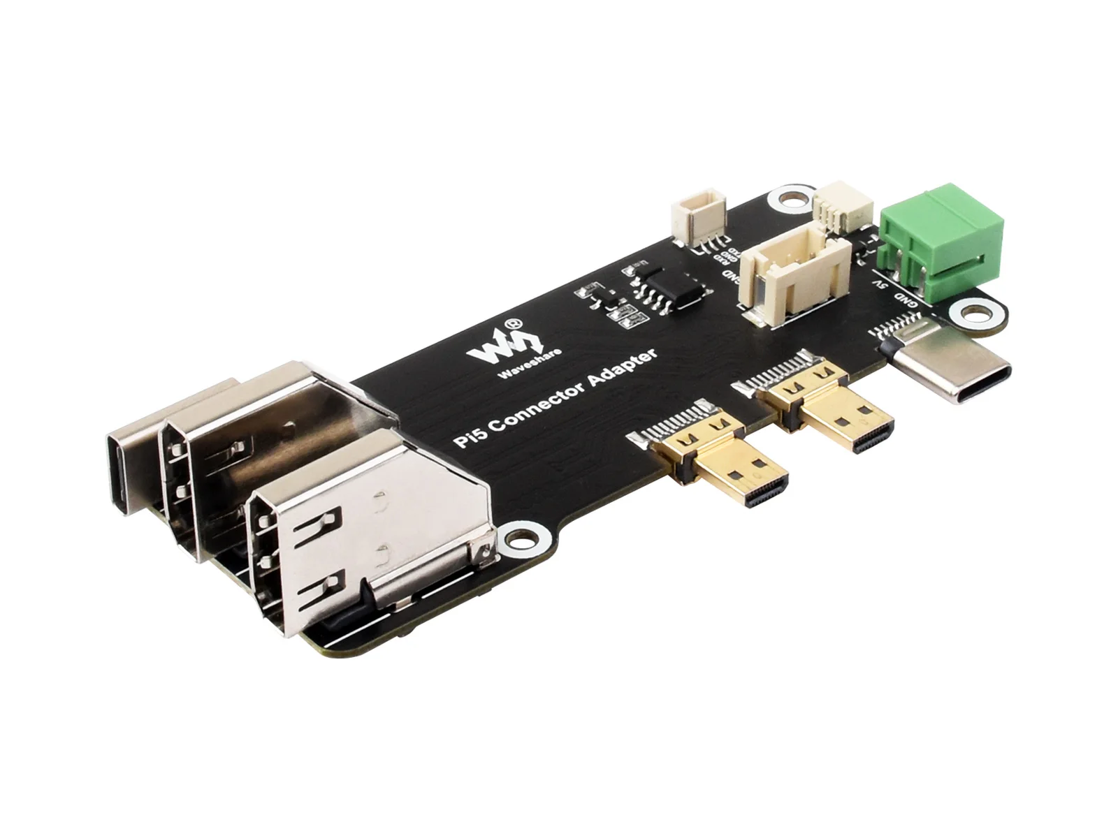 

Micro HDMI to HDMI Multifunctional Adapter, Compatible with Raspberry Pi 5 / 4B, Two Power Supply Methods, Supports Dual 4K Outp