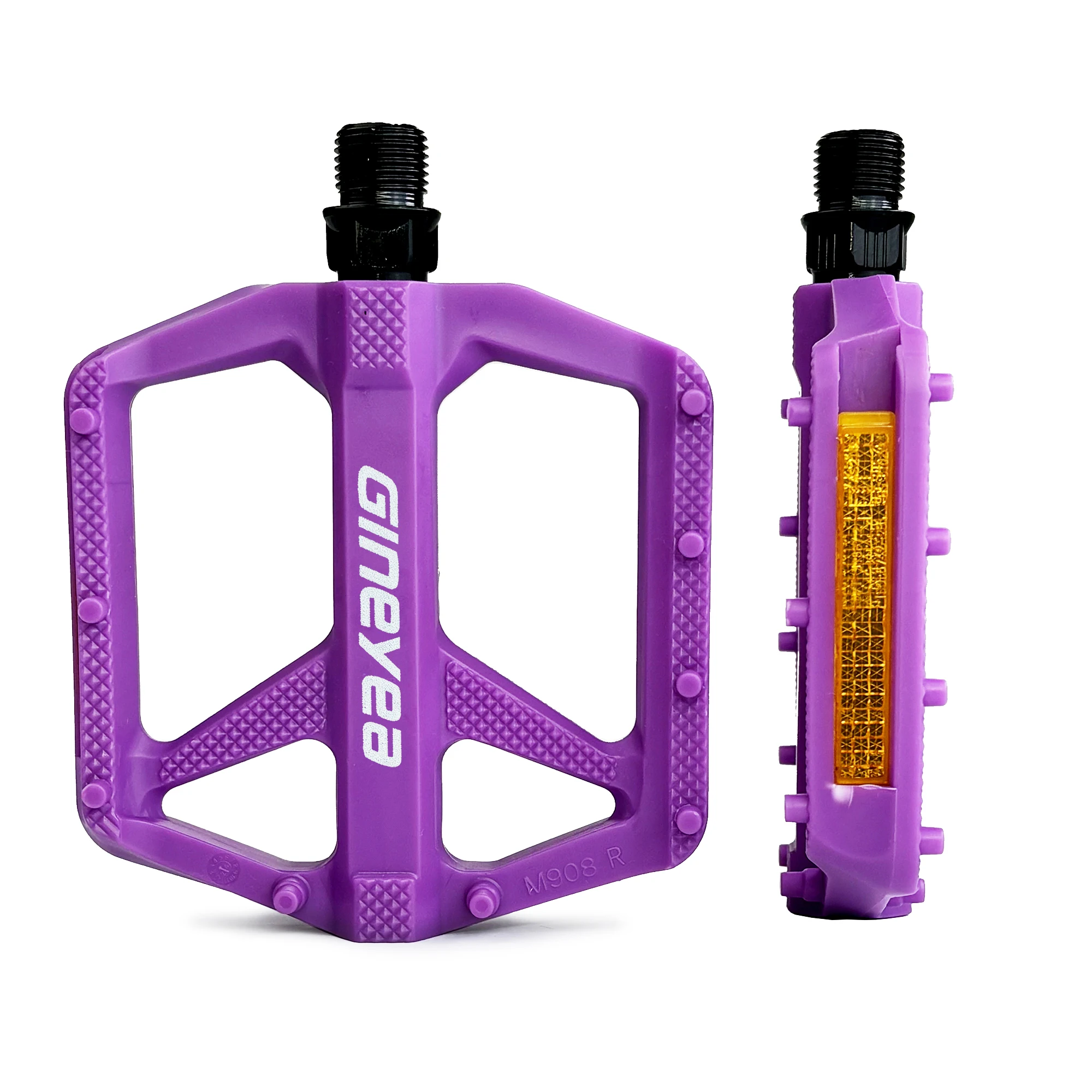 دواسات دراجة Gineyea مسطحة، خفيفة الوزن ومضادة للانزلاق منصة كبيرة لدراجة الطريق MTB ملحقات الدراجة.