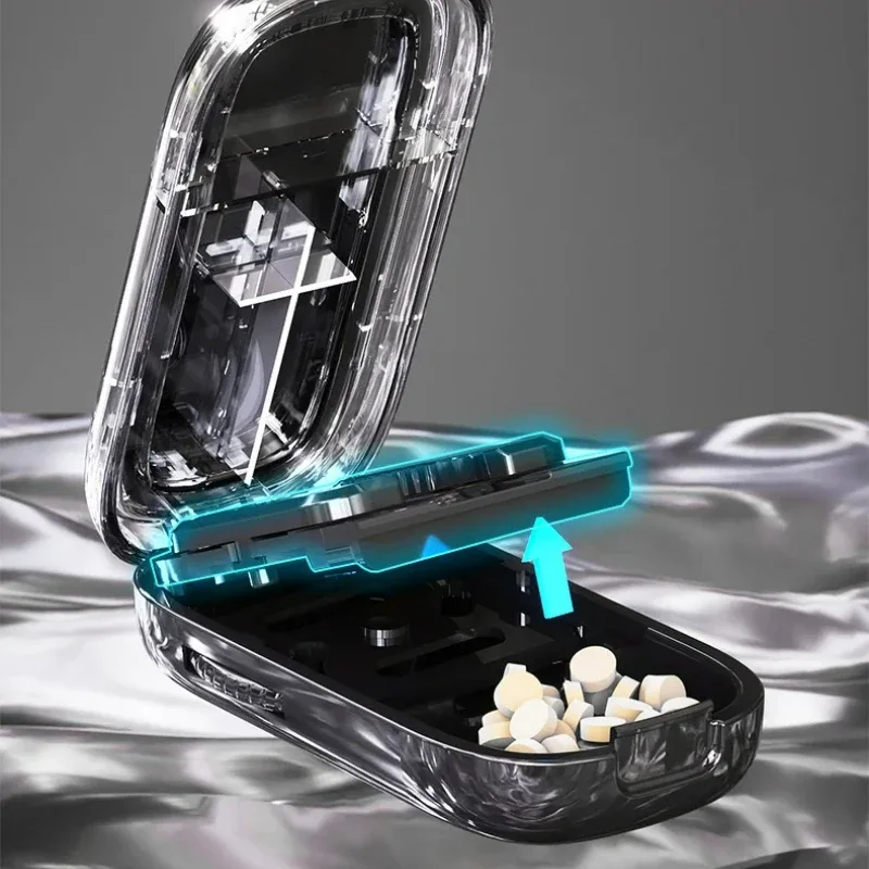 Newest Quartering Pill Cutter Storage Box Portable Drug Tablet Medicine Dustproof Divider Organizer Crusher Pill Cutter