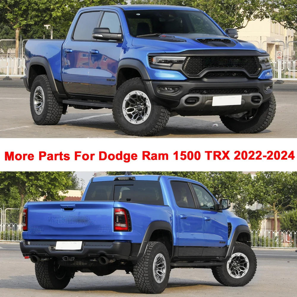 Dla Dodge Ram 1500 TRX 2022 2023 2024 ABS przednia maska kratka lustrzane osłony wykończenie ramy miska z uchwytem lekki silnik przeciwmgielnego zbiornika paliwa