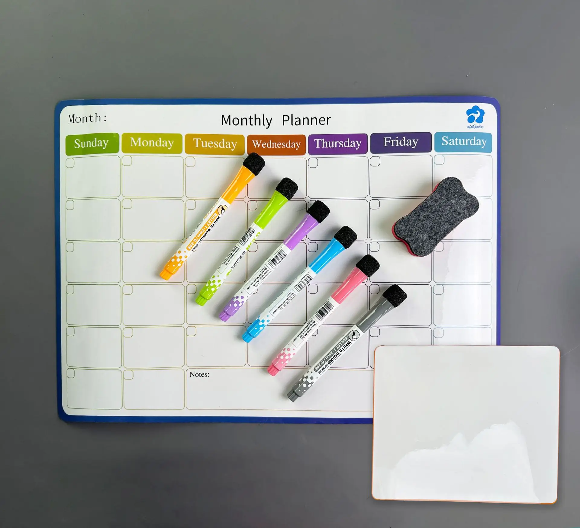 Magnetic Refrigerator Calendar Erasable Whiteboard Monthly Weekly Planner Dry Erase Message Board Sticker School Equipment