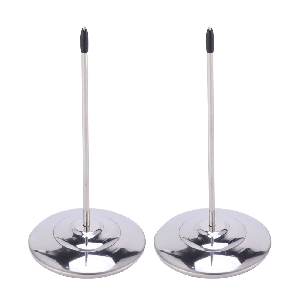 

2Pcs Menu Insert Holder Stainless Steel Desk ganizer for Restaurant Office Bill Memo Receipt Check Ticket File Storage