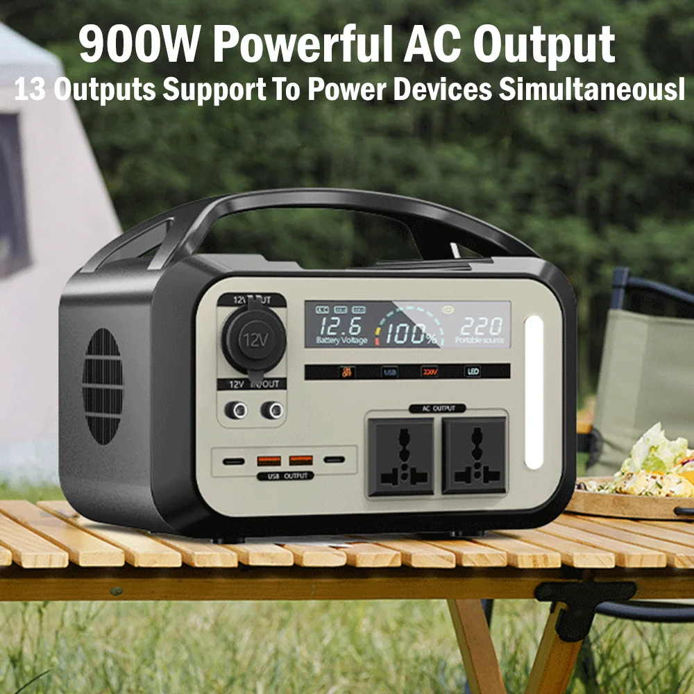 Large Capacity Portable Energy Storage 900W 800Wh Portable Charging Station Outdoor Camping Emergency Energy Storage boiler