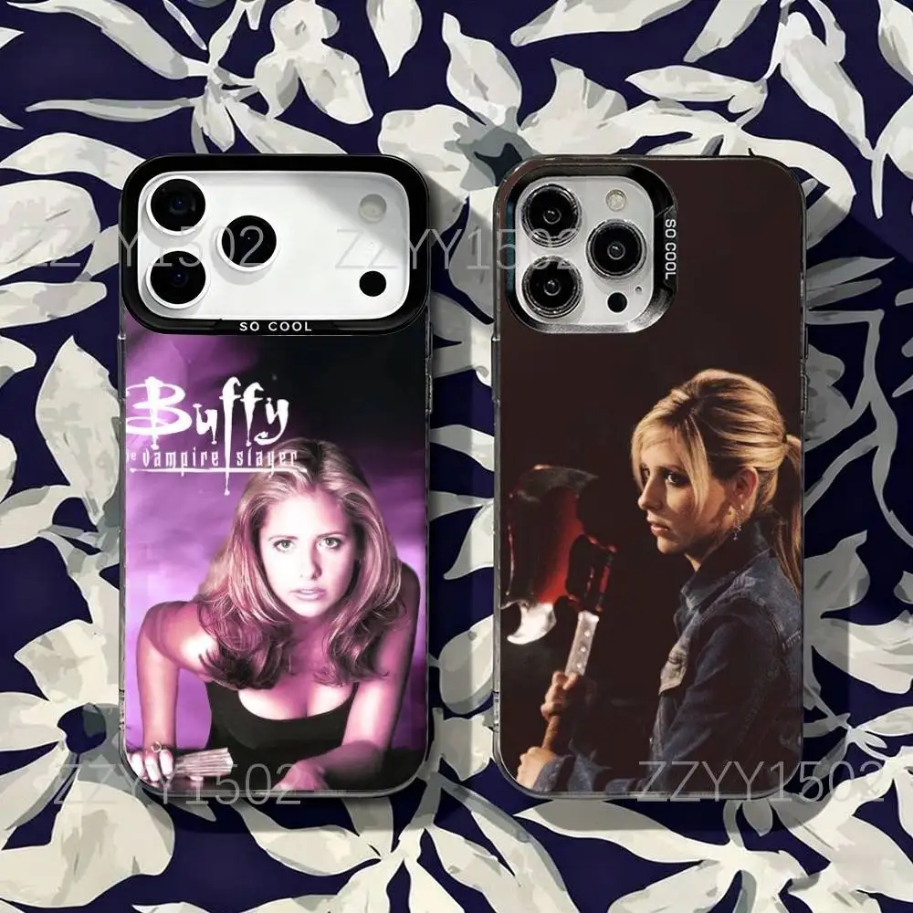 

B-Buffy The Vampire S-Slayer Matte Fingerprint Proof Phone Case For iPhone 17,16,15,14,13,12,X,8,Pro,Max,Plus,SE4,Air,Mini