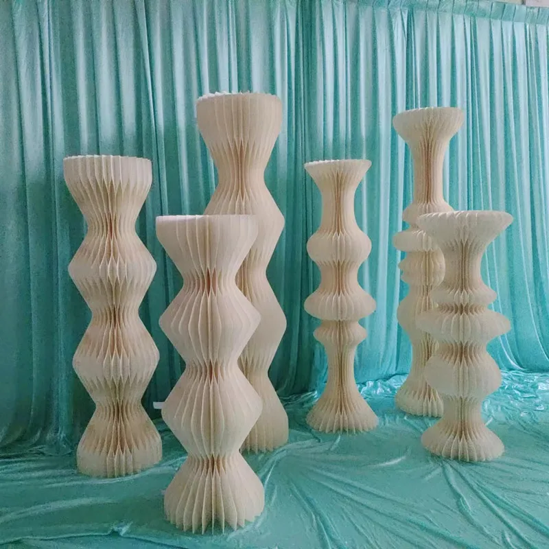 

Складная бумага, римская колонна, стенд, свадебные центральные элементы, фон, реквизит, декор для дня рождения, орнамент, торт, десертный стол