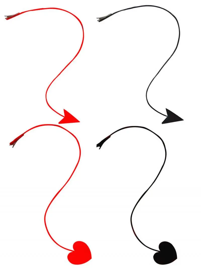 할로윈 파티 코스프레 사진 소품, 개성 있는 꼬리, 창의적인 귀여운 사랑 하트 화살 모양, 작은 악마 꼬리, 1PC