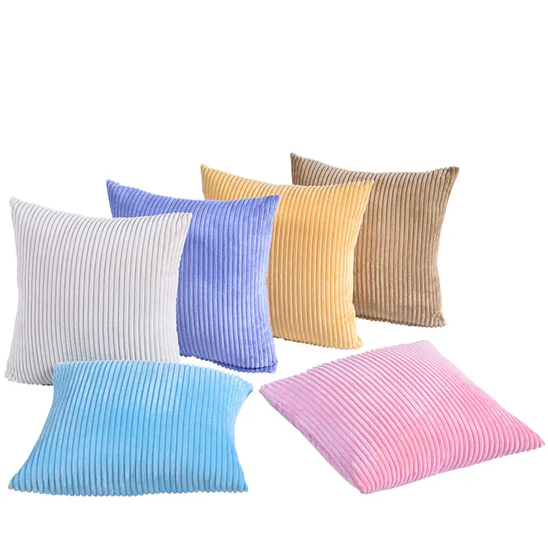 

45x45cm Corduroy Office Waist Chair Cushion Cover Soft Plush Throw Pillowcase Home Living Room Autumn Decoration