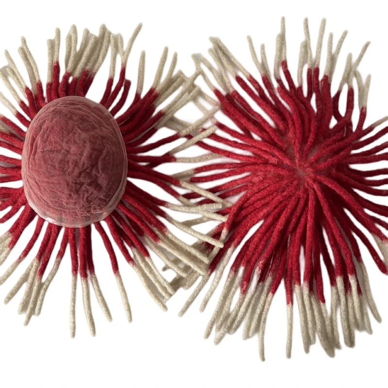 

Замена бразильских натуральных человеческих волос Ombre 2-цветный T # Красный/блонд 8x10, модный парик с дредами для чернокожих мужчин