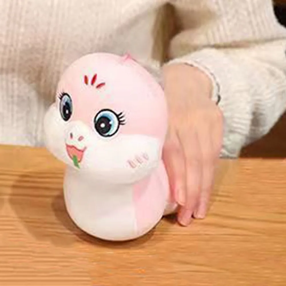 Big Eyes Snake Year Plush Toy Hangable Long Tail Snake Year Mascot Toy Stuffed Animal Cute Lucky Snake Doll Plushies