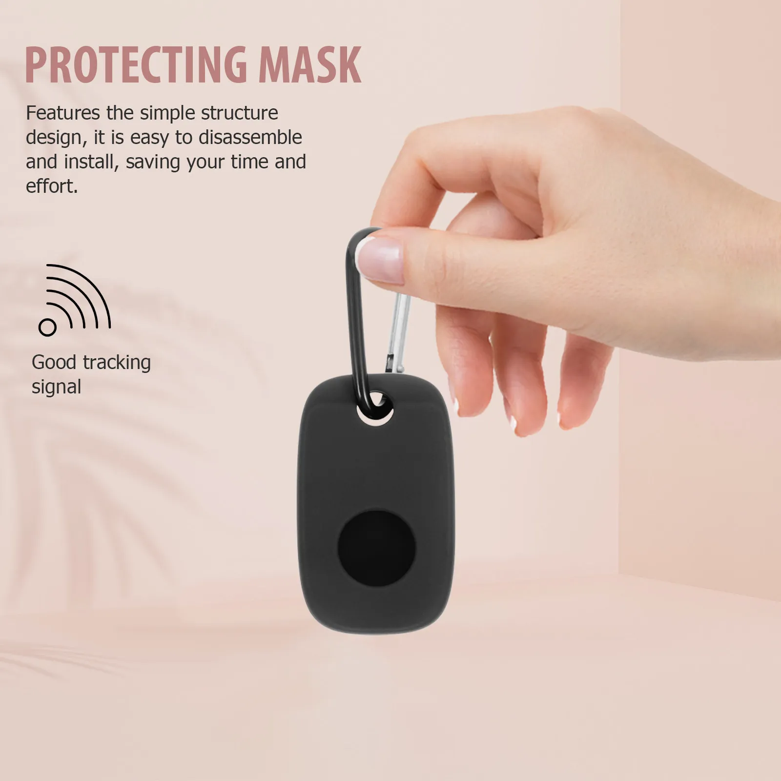 2Pcs Silicone Protective Cover Shockproof Dustproof Scratch Resistant for Tile Mate Pro Tracker Simple Elegant