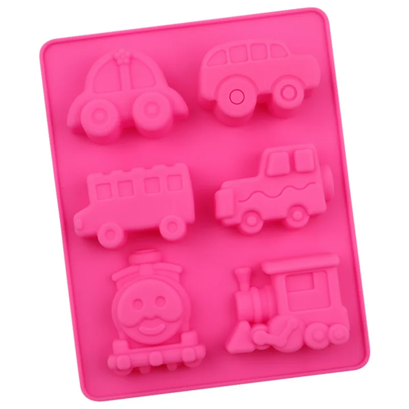 Silicone cake mold, Liulian car mold, locomotive mold, cartoon soap tool