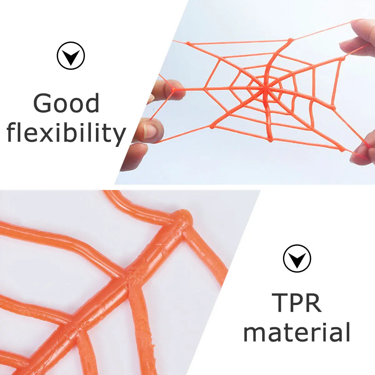 

40Pcs Colorful Spider Web Stretchy Prank Props Creepy Halloween Sticky Fake Spider Web Decorations Prank Prop