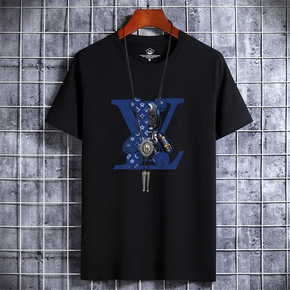 الصيف الرجال الفاخرة تي شيرت غير رسمي ريترو Y2k مصمم قصيرة الأكمام تيز الذكور Vintage القطن العصرية عالية الجودة تنفس القمم