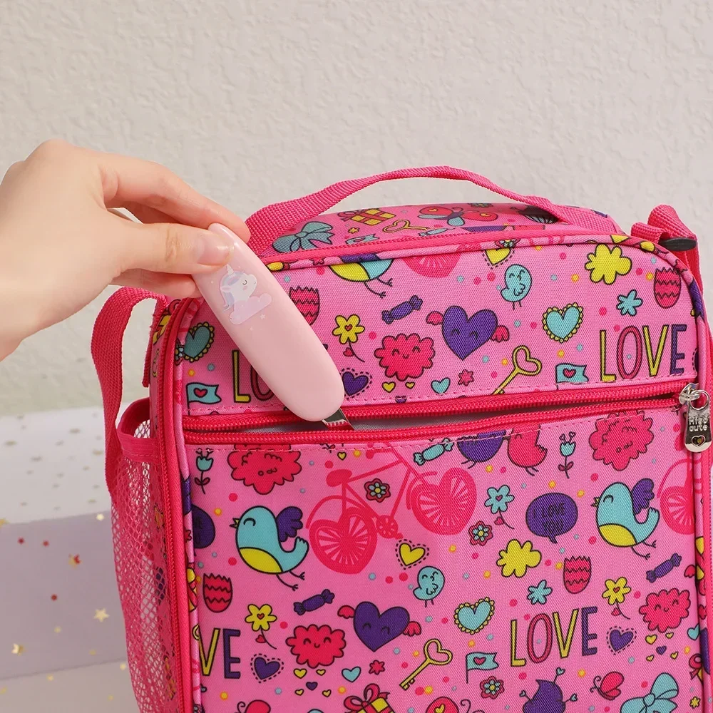 2023 New Cartoon Children\'s Lunch Bag Student Vertical Crossbody Bento Bags Girl Outdoor One Shoulder, lunch box bag