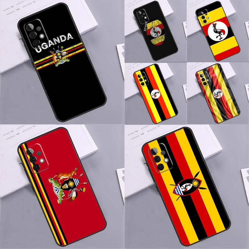 Uganda Flag Coat Of Arms For Samsung Galaxy A15 A55 A35 A53 A33 A13 A36 A56 A26 A16 A22 A32 A52 A54 A34 A05 A06 Case