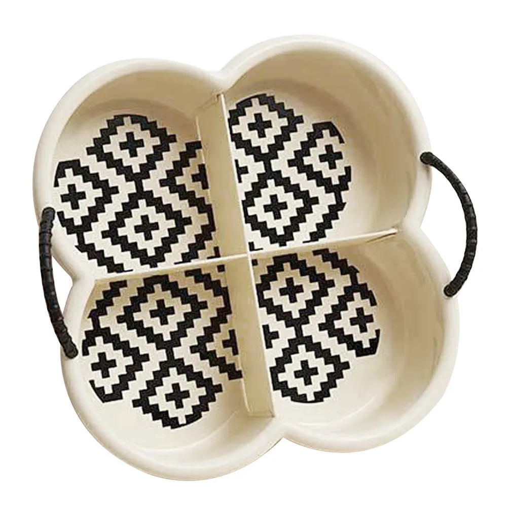 

Dried Fruit Tray Snack Dish with Compartments Portable Lightweight Plastic Serving Tray for Parties Housewarming Gifts Coffee