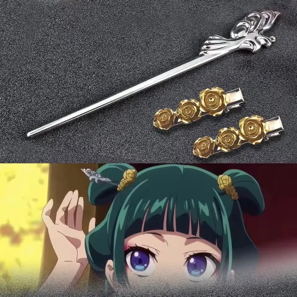 

Apothecary Diaries Alloy Hairpins Anime Cosplay Stylish Hair Accessories Props Headwear Women Girls Halloween Role Play Hairpin