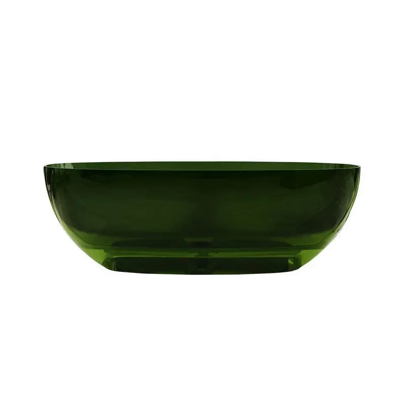 Transparent bathtub Oval artificial stone resin Color crystal Household independent bathtub