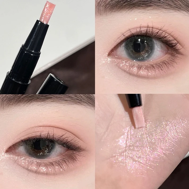 Waterproof Diamond Shiny Eye Liners Eyeshadow Silver Rose Gold Color Glitter Sequins Eyeliner Eye Shadow Makeup Beauty Cosmetics