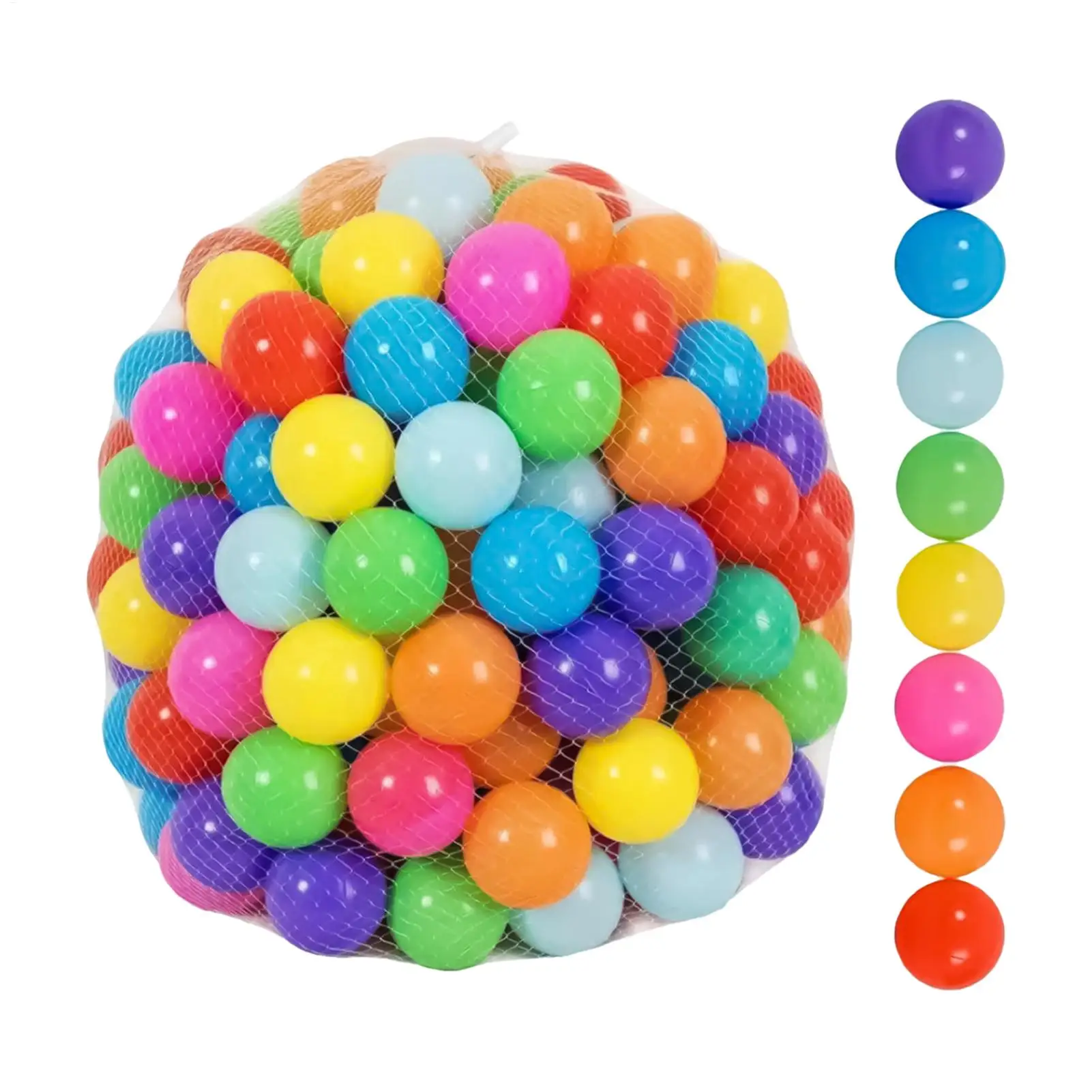 オーシャンボールピットおもちゃ 50個 鮮やかな色 厚みのあるグリップトレーニングアクセサリー 子供用 就学前の子供 屋内アクティビティ
